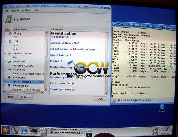 The Duron 2.5GHz running Linux.