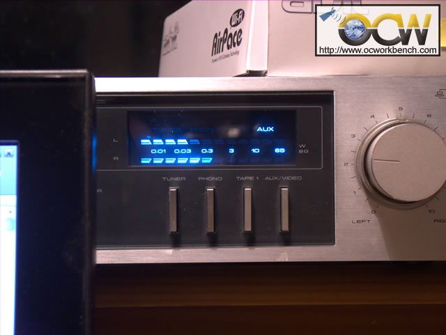 Image of amplifier VU meter