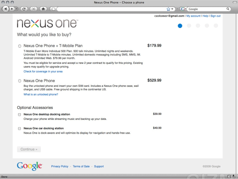 Google Nexus One available for pre-order