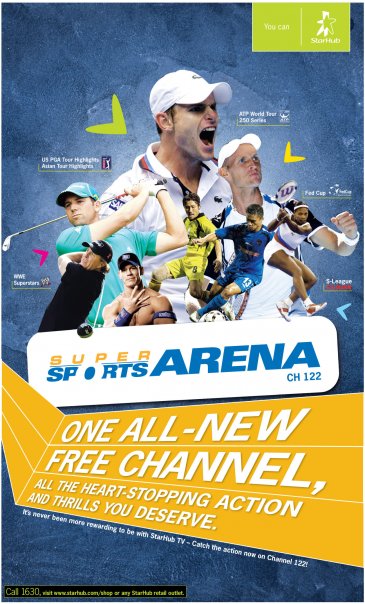 Starhub launches free Sports Channel SuperSports Arena (Ch 122)