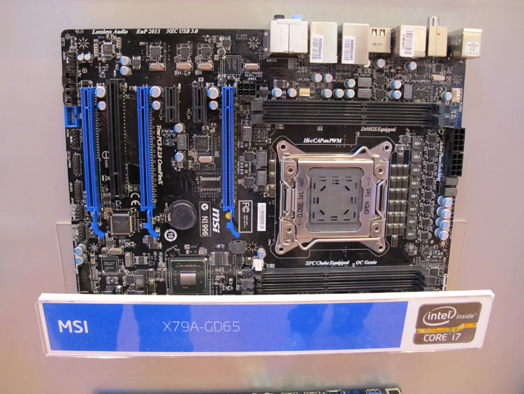 Computex Taipei 2011 INTEL Shows X79 mainboards ASUS CIX79 Deluxe, ASROCK X79 Extreme4,  Gigabyte GD X79A-UD3 and the MSI X79A-GD65
