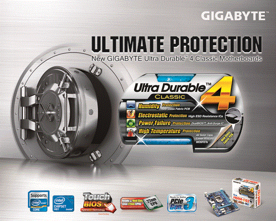 Gigabyte introduces Ultra Durable 4 boards with Glass Fabric PCB technology that repels moisture caused by humid and damp conditions