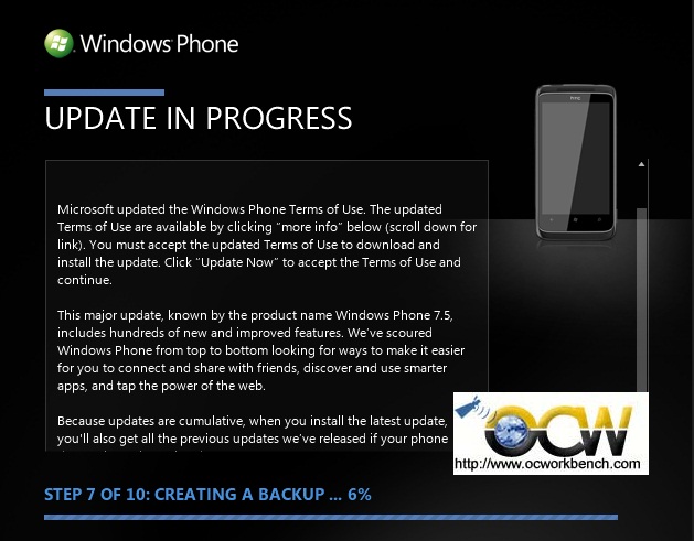 Mango update now available on HTC trophy 7 on M1 Singapore network