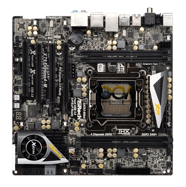 ASRock releases pictures of 4 models of Intel X79 boards - X79 Extreme4 M, X79 Extreme4, X79 Extreme7 and X79 Extreme9; X79 Extreme4 M - the first mATX X79 board