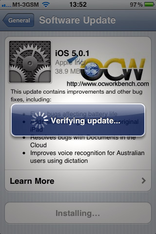 Apple releases iOS 5.0.1 bug fix firmware; fixes bugs affecting battery life