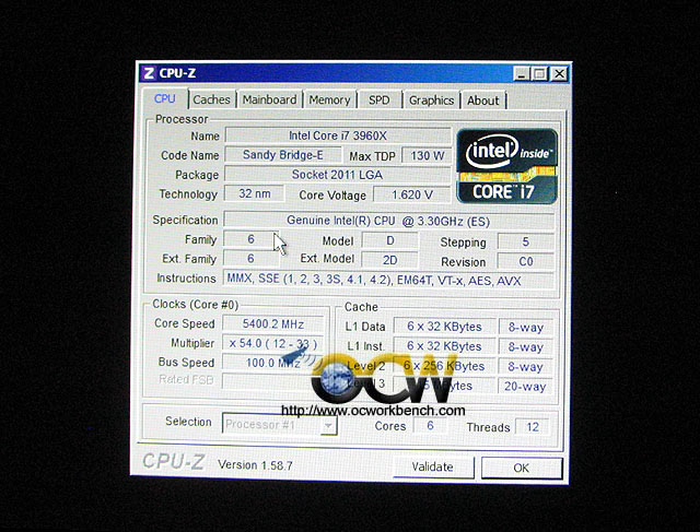 Gigabyte X79-UD7 overclocked to 5.4GHz on LN2 with Intel Core i7 3930X