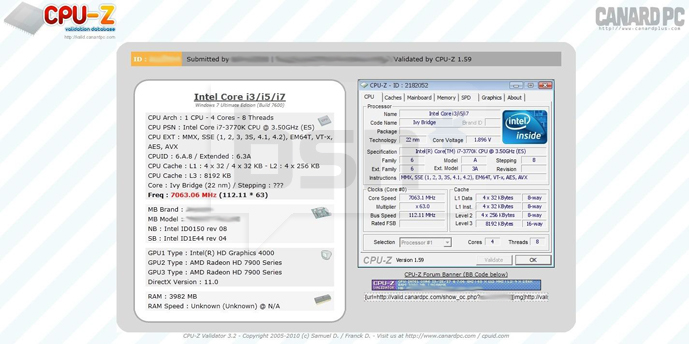 Intel "Ivy Bridge" Core i7-3770K is Capable of 100% Overclock to 7GHz using dry ice