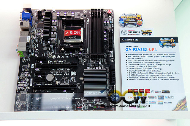 Computex Taipei 2012 Coverage Gigabyte GA-F2A85X-UP4 socket FM2 board has Lucid Virtu too