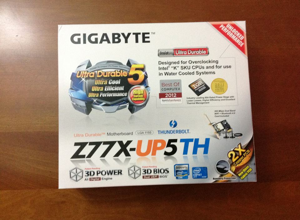 Gigabyte Z77X-UP5TH Intel Z77 with Dual Thunderbolt motherboard goes on sale in Singapore