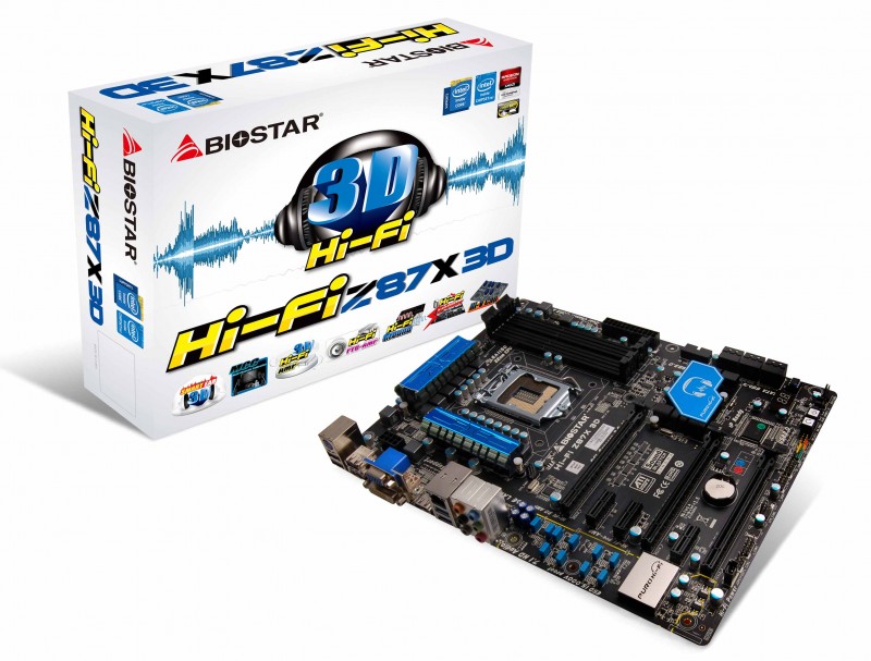 BIOSTAR Reveals Hi-Fi Z87X 3D Mainboard, Supporting Intel Haswell CPU Family