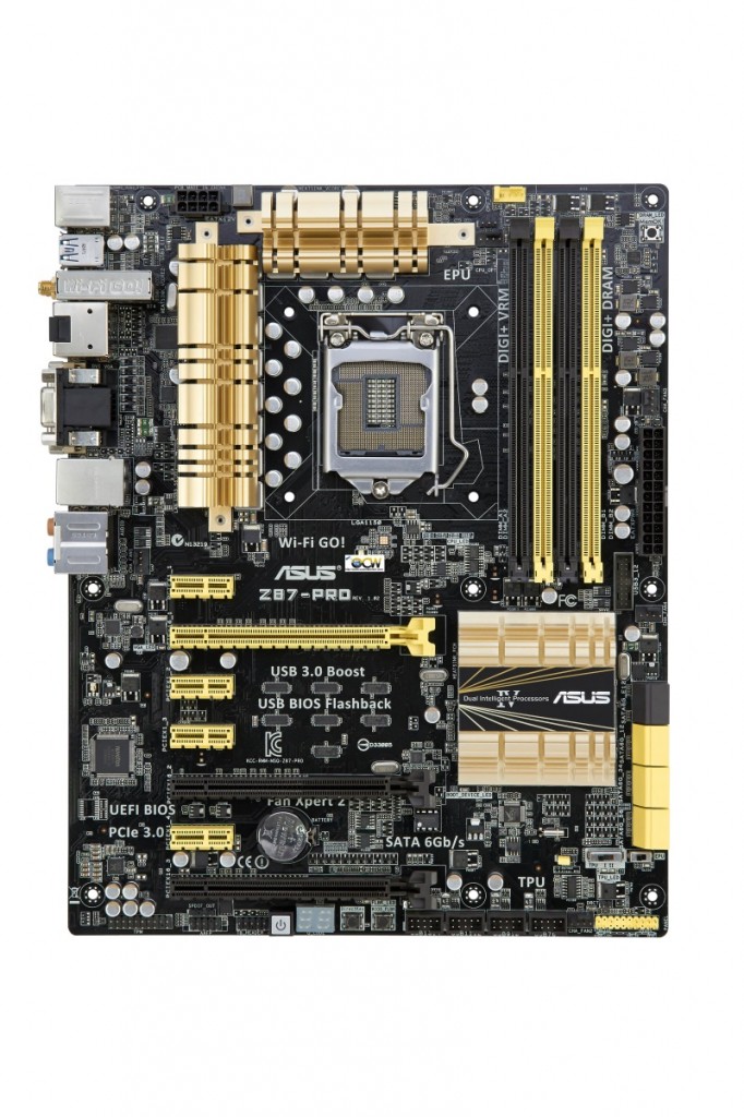 ASUS Presents New Gold Color Theme for Upcoming Z87 Motherboards