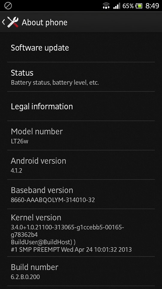 Sony Xperia Acro S gets Android 4.1.2 update