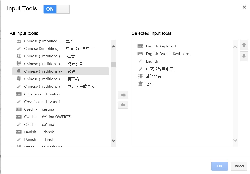 input methods