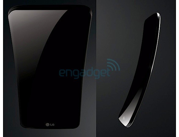 Leaked render photos of LG G Flex featuring a 6 inches banana shaped form factor