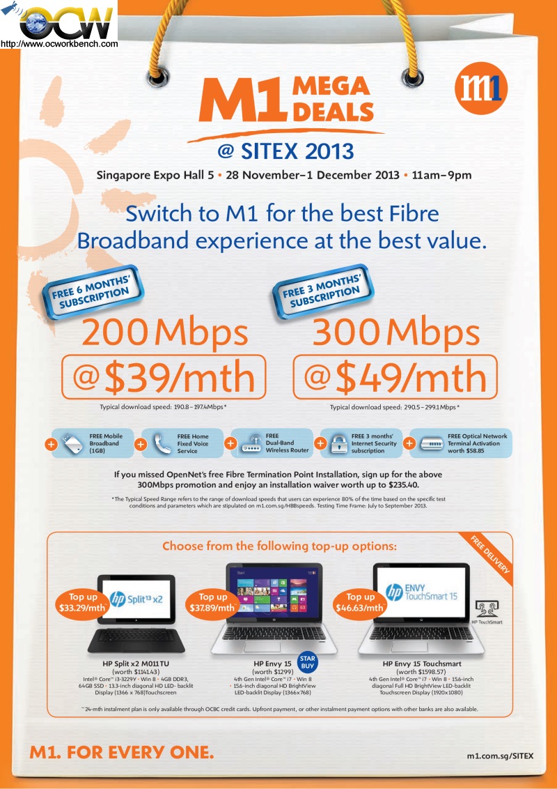 Singtel, Starhub, M1, Viewquest and MyRepublic slashes prices in Fibre Broadband Price War at SITEX 2013