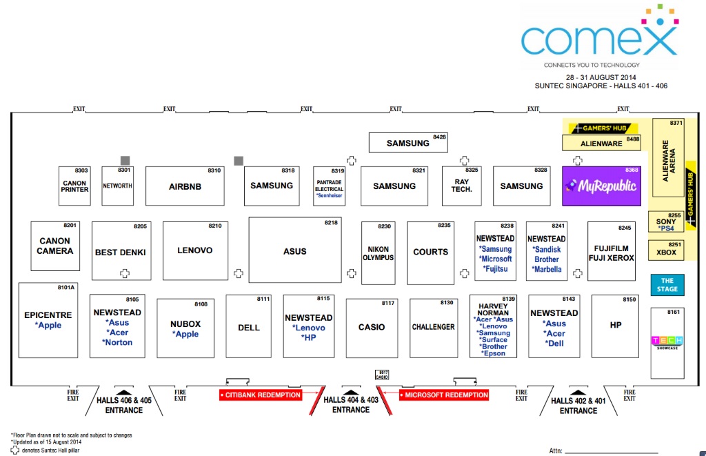 Comex 2014 scanned price lists, floor plans and offers
