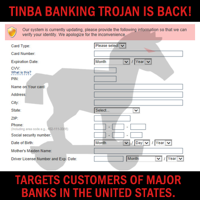 Tinba banking trojan resurface, be on alert